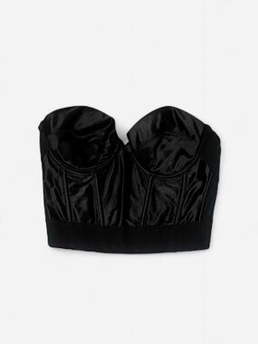 Wonderbra Black Satin Bustier Corset